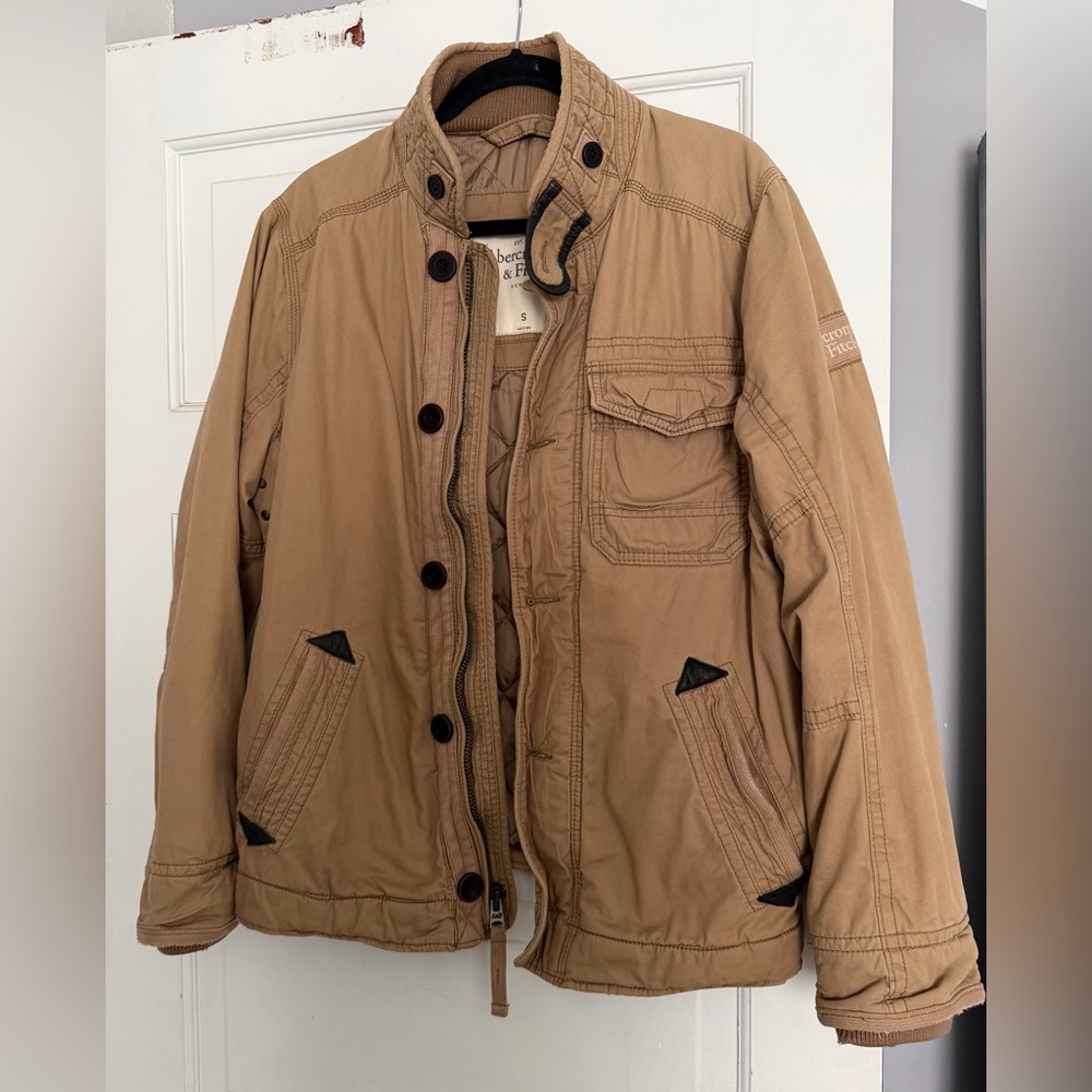Abercrombie & Fitch Men's Brown Military Jacket